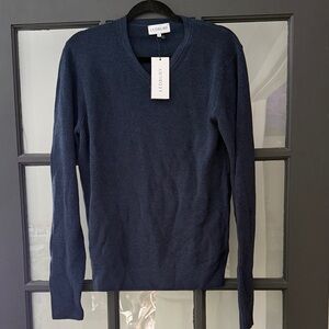 Men's Ledbury V-Neck Sweater 100% Extra Fine Merino Wool